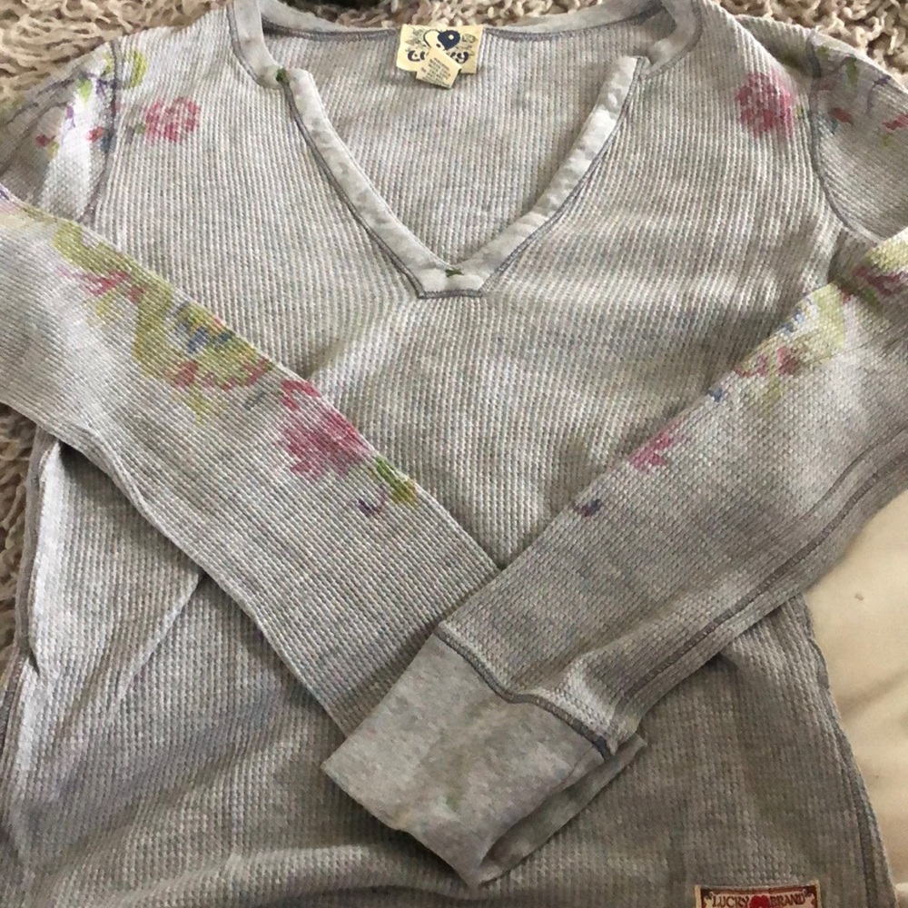 Lucky brand Thermal grey top m